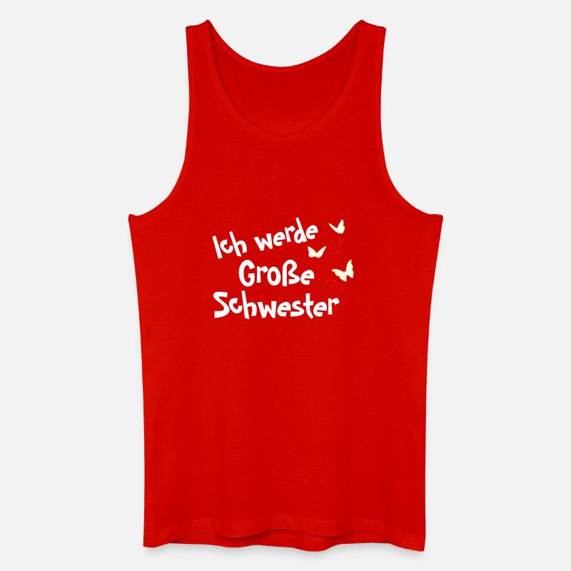 Ich werde Große Schwester - Männer Bio Tank Top - Rot