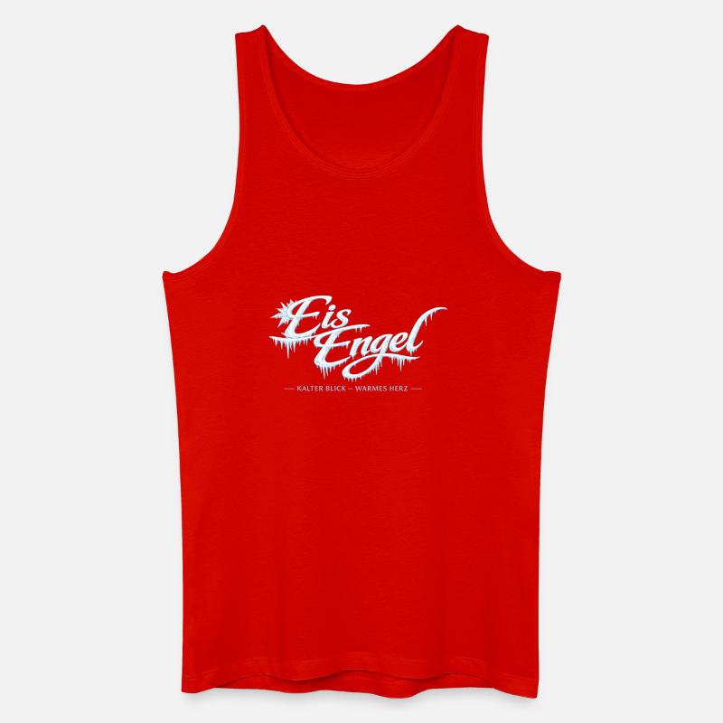 Eisengel: Kalter Blick, Warmes Herz - Männer Bio Tank Top - Rot