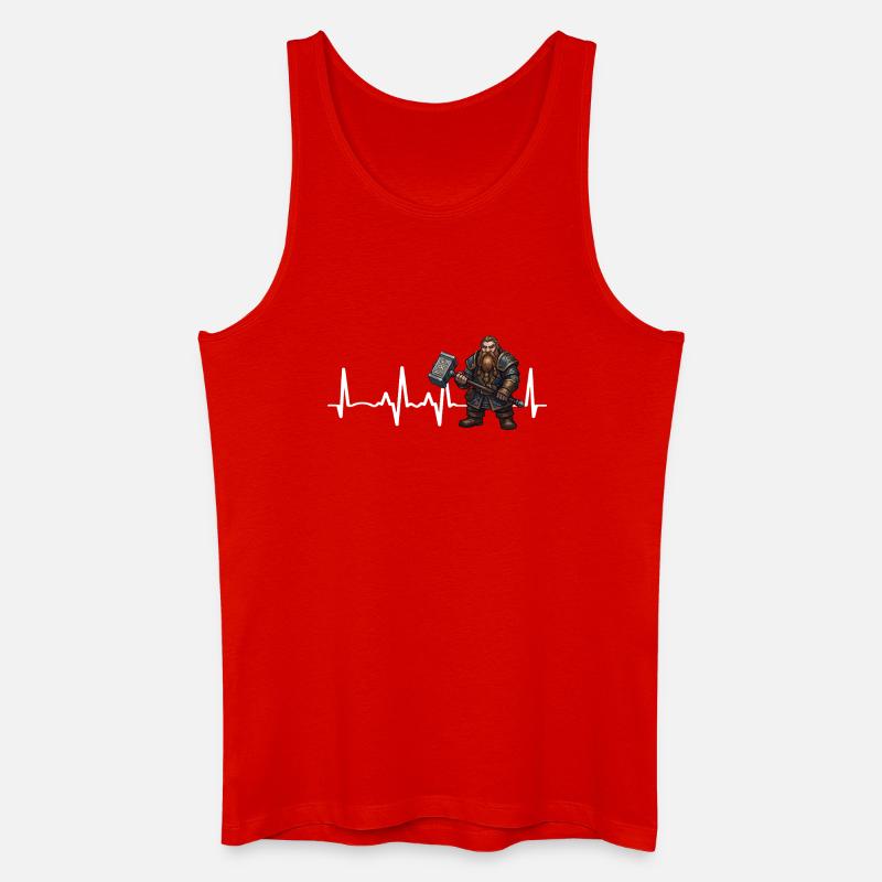 Dwarf Hammer Herzschlag - Männer Bio Tank Top - Rot