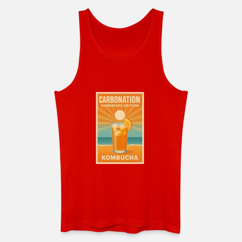 Selbstgemachter Sprudel | Kombucha DIY - Männer Bio Tank Top - Rot