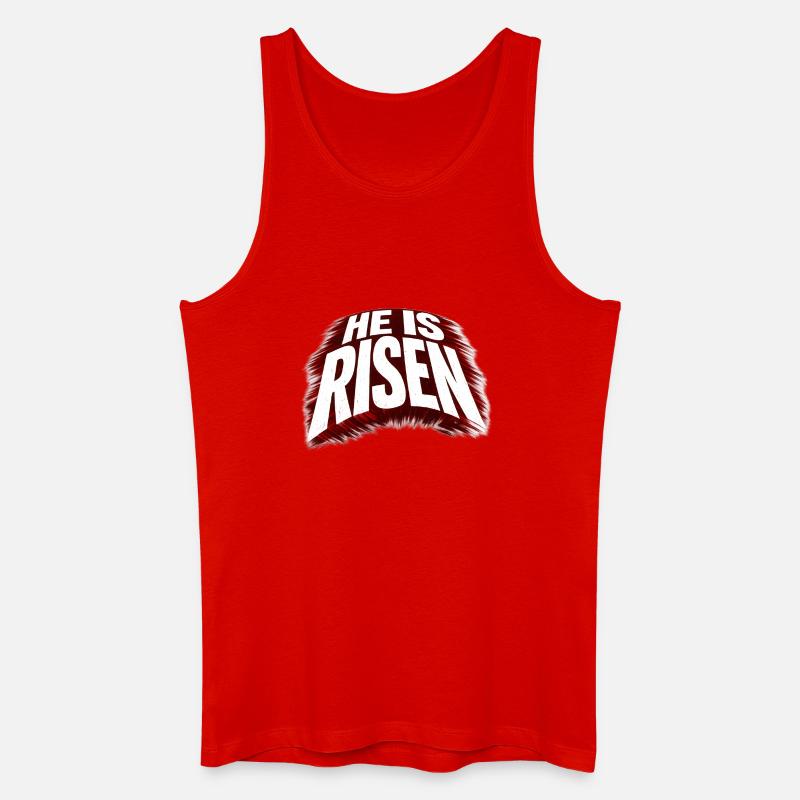 He is risen - Männer Bio Tank Top - Rot