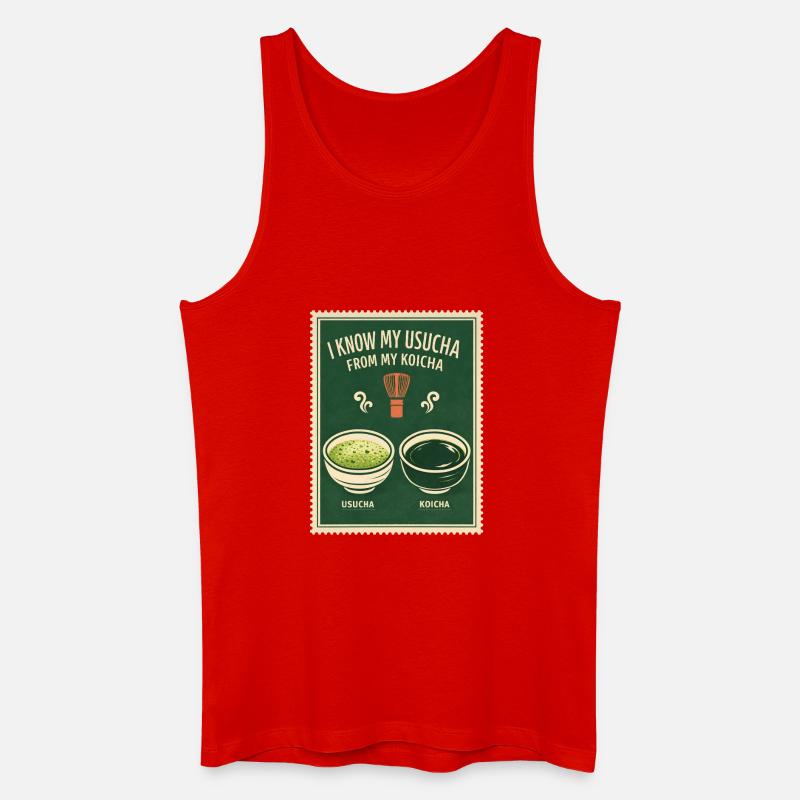 Usucha oder Koicha | Matcha Wissen - Männer Bio Tank Top - Rot