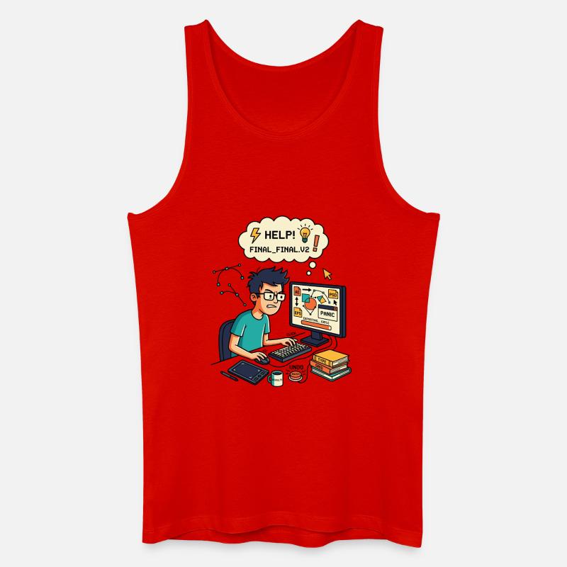 Graphic Designer Chaos Export Panic - Männer Bio Tank Top - Rot
