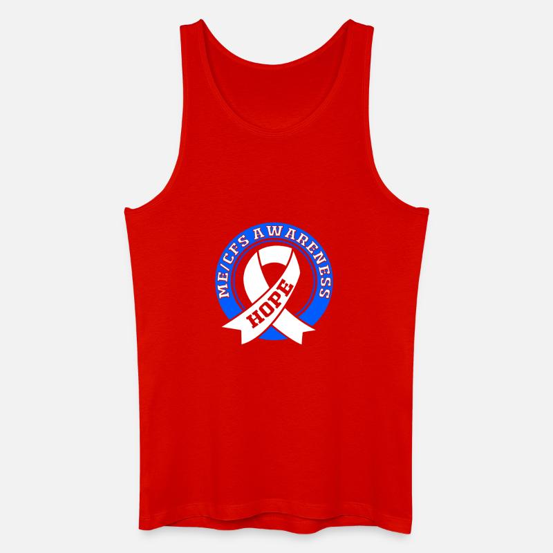 ME CFS - Männer Bio Tank Top - Rot