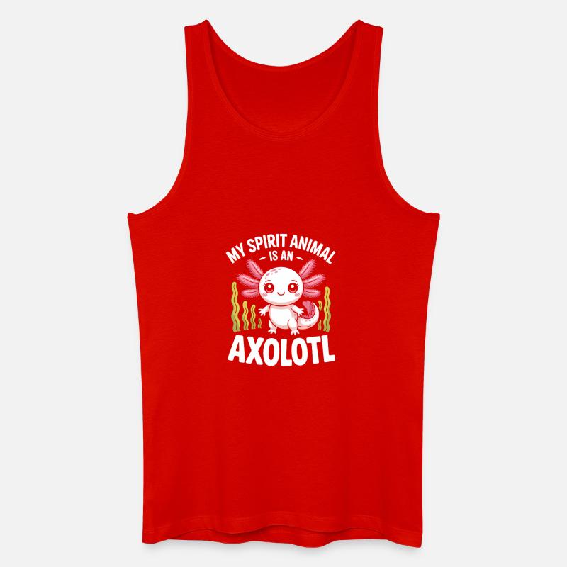 Axolotl Geisttier-Tee - Männer Bio Tank Top - Rot
