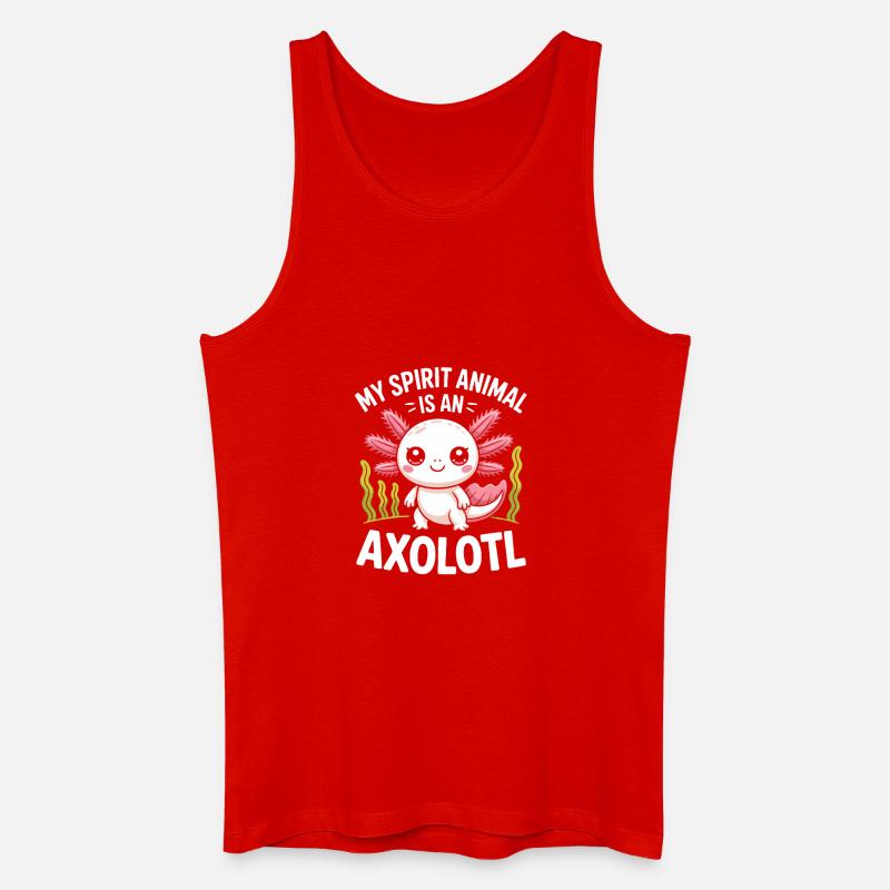 Axolotl Geisttier-Design - Männer Bio Tank Top - Rot