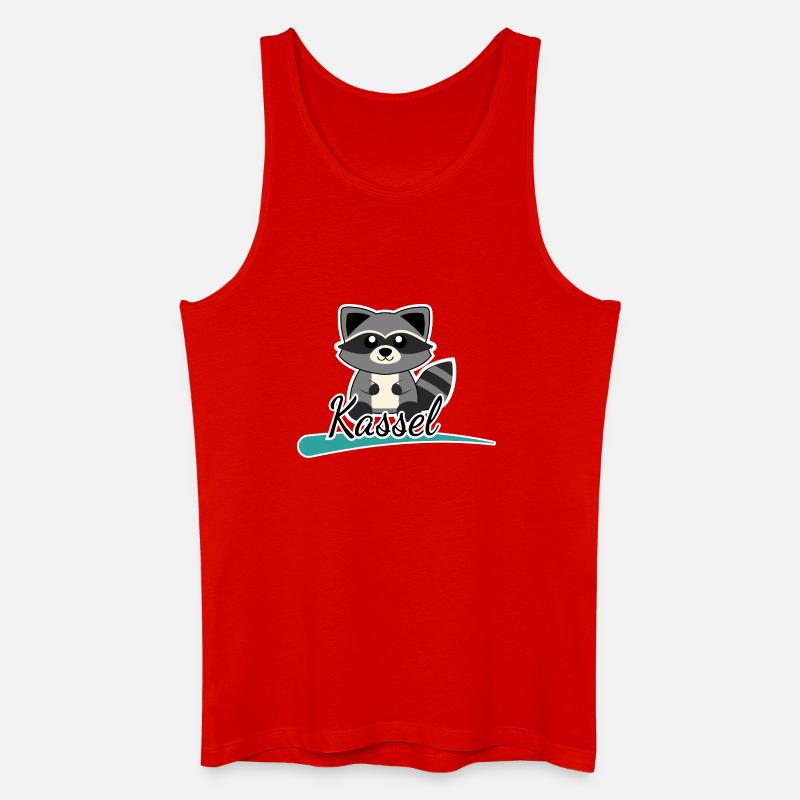 Kassel Waschbär - Männer Bio Tank Top - Rot