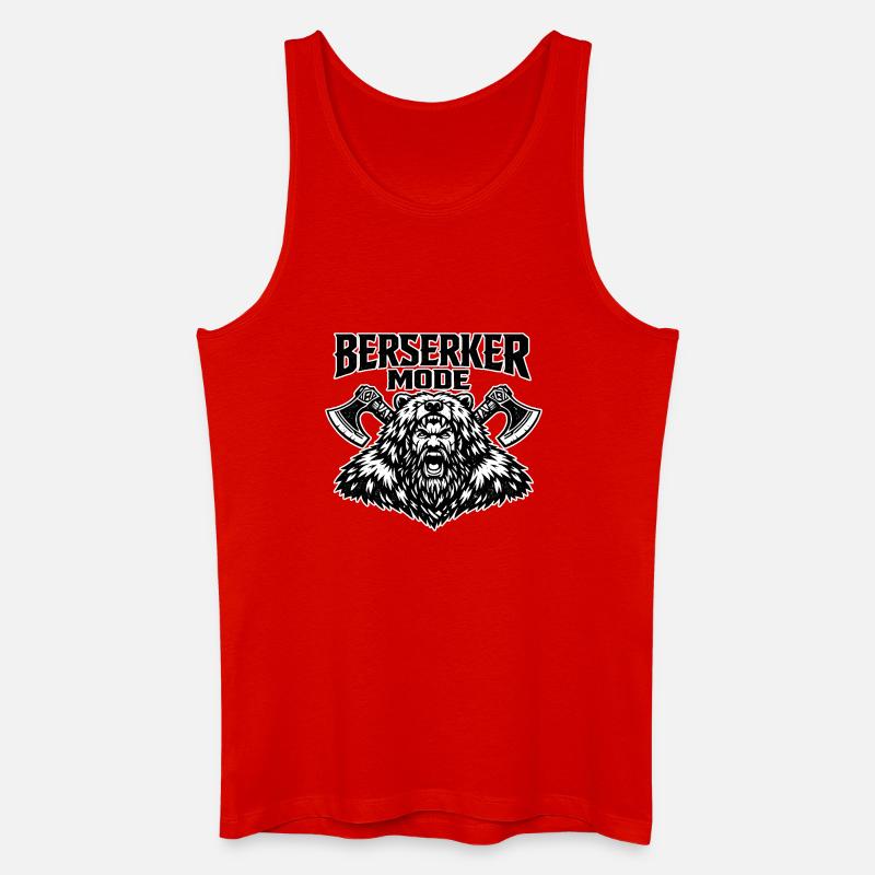 Berserker-Mode Bärachse - Männer Bio Tank Top - Rot