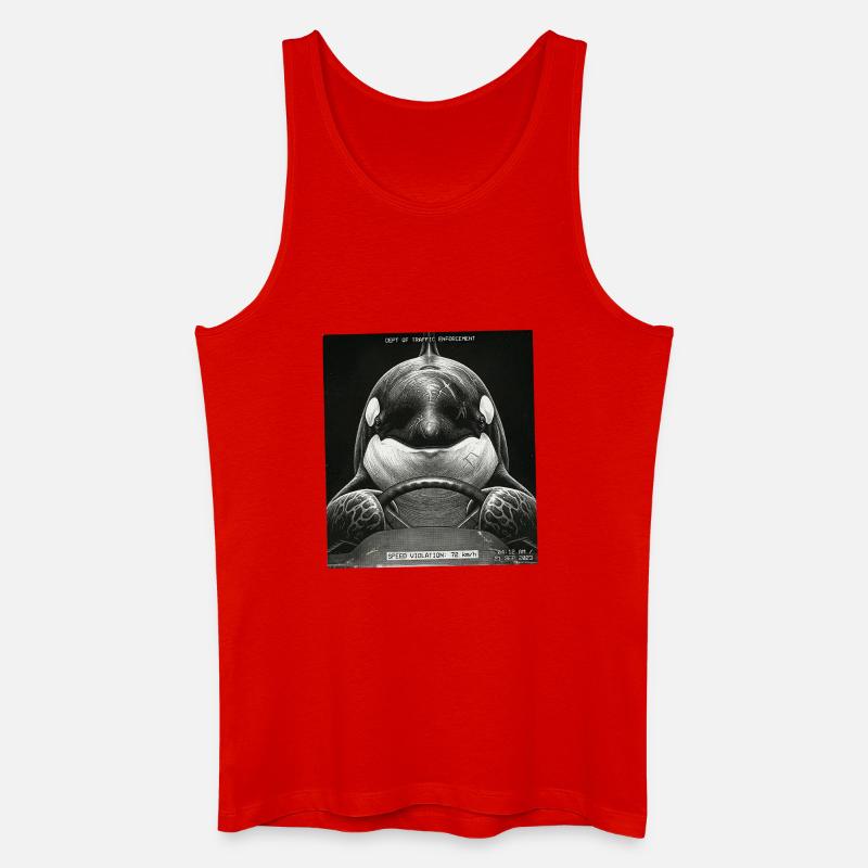 Fisch Geblitzt - Männer Bio Tank Top - Rot