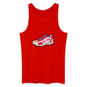 Chaussures de marathon à pied Course - Débardeur bio Homme - rouge - Devant