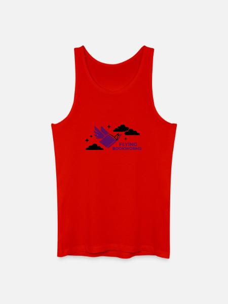 Flying Book Bird Reading - Men’s Organic Tank Top - red