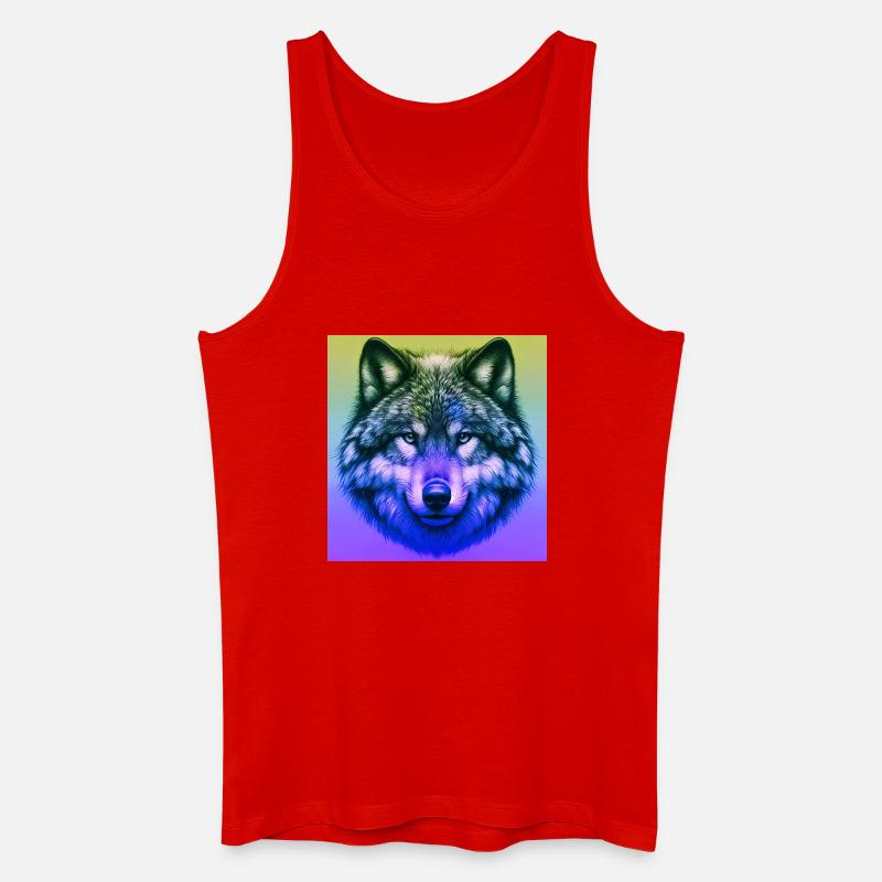 Wolf - Männer Bio Tank Top - Rot