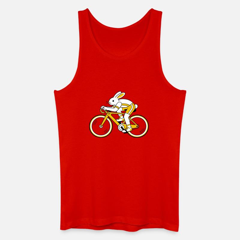 Hase auf einem Rennrad - Männer Bio Tank Top - Rot
