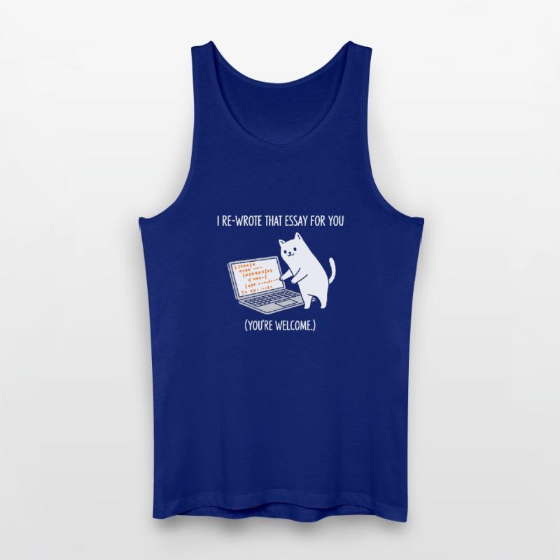 Code cat explains tasks Men’s Organic Tank Top