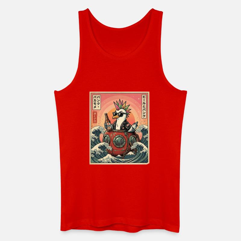 Kawaii Punker Moewe - Männer Bio Tank Top - Rot