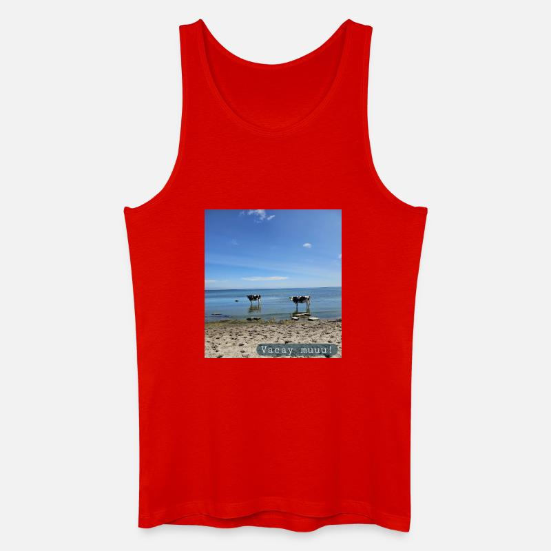 Vacation, muuu - Männer Bio Tank Top - Rot