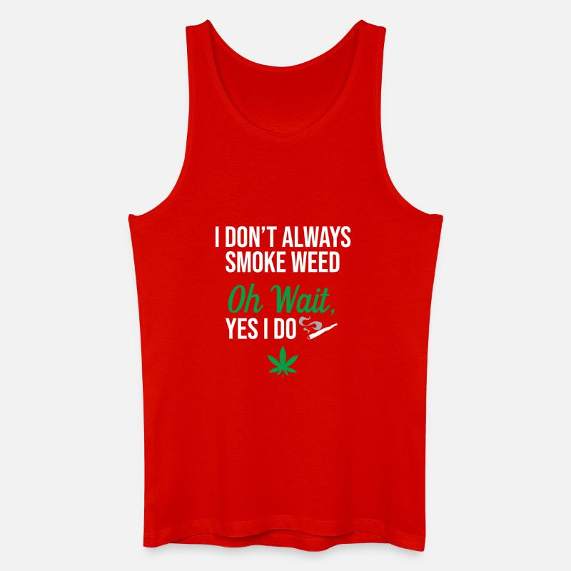 Ich rauche nicht immer Gras - Männer Bio Tank Top - Rot
