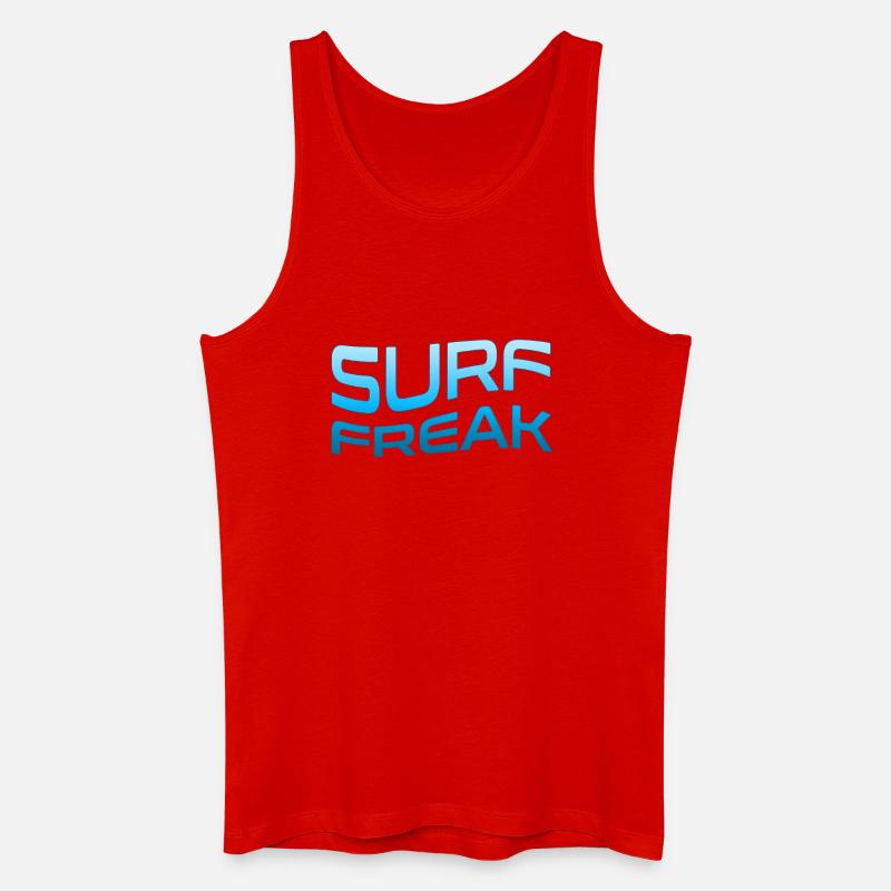 Surf Freak Blue Wave Style - Männer Bio Tank Top - Rot