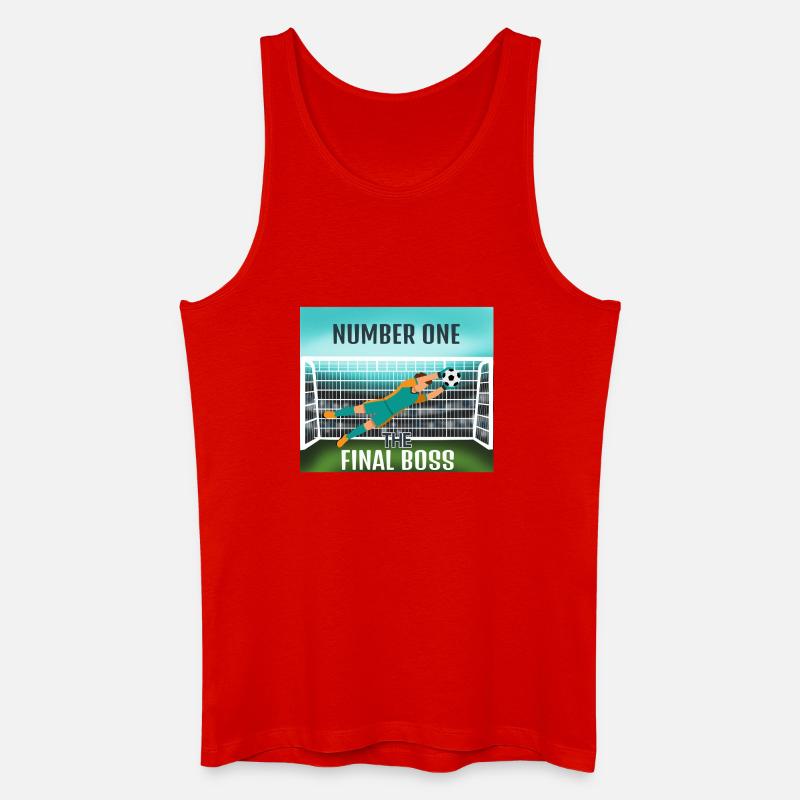 Endgegner: Torwart - Männer Bio Tank Top - Rot