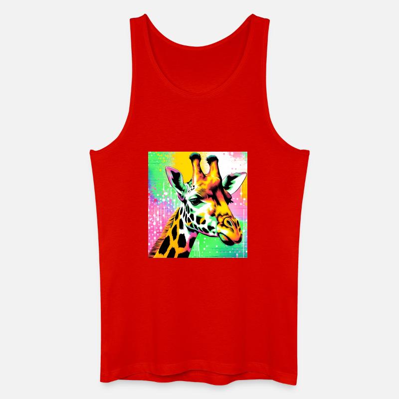 Giraffe - Männer Bio Tank Top - Rot