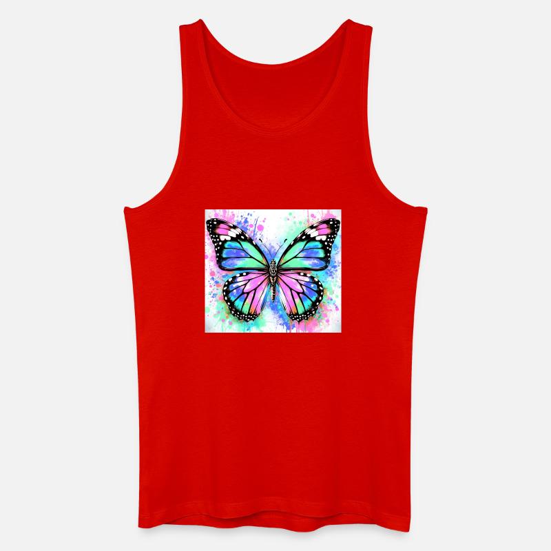 Schmetterling - Männer Bio Tank Top - Rot