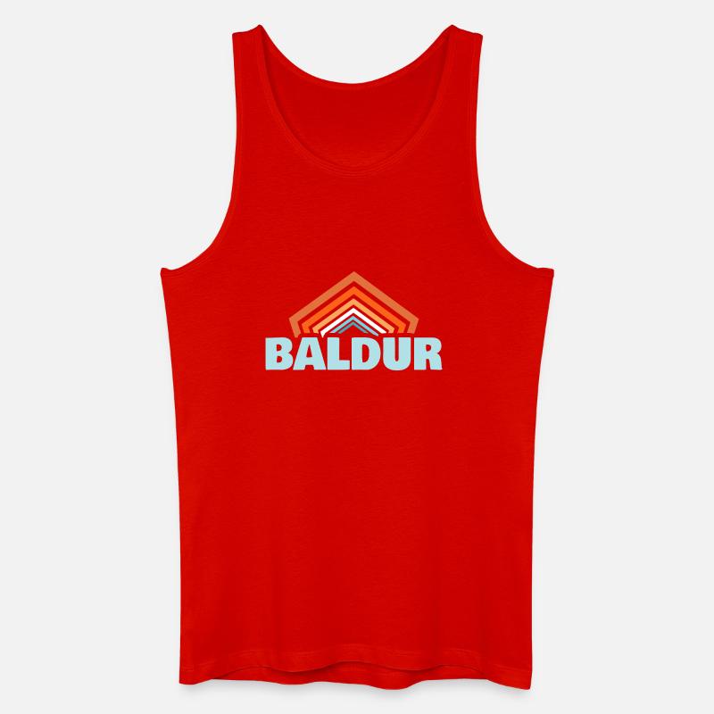 Baldur - Männer Bio Tank Top - Rot
