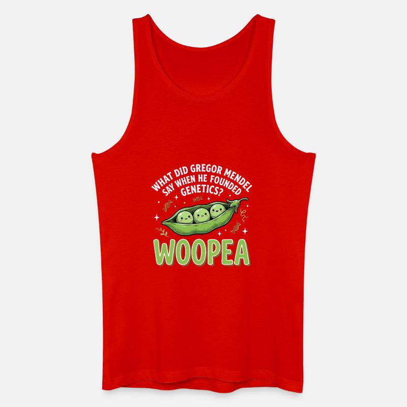 ErbsenGenetik Mendelwitz WOOPEA - Männer Bio Tank Top - Rot