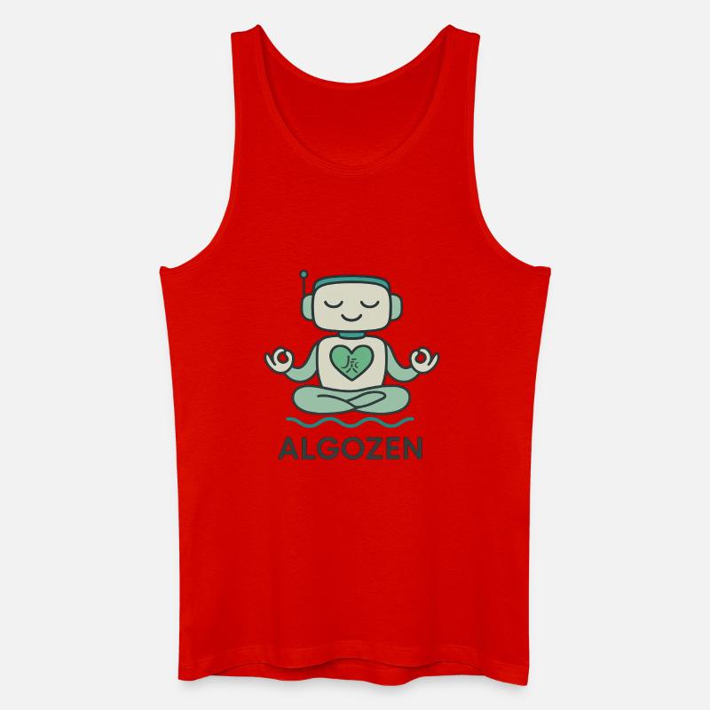 Roboter-Zen - Männer Bio Tank Top - Rot