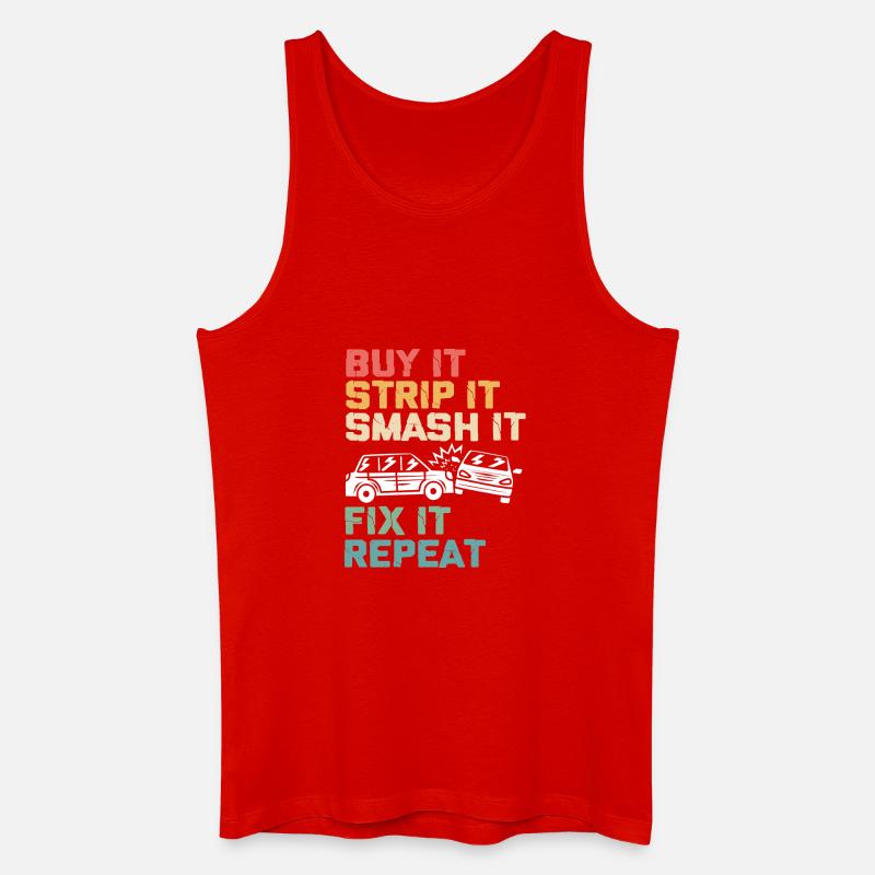 Demolition Derby - Männer Bio Tank Top - Rot