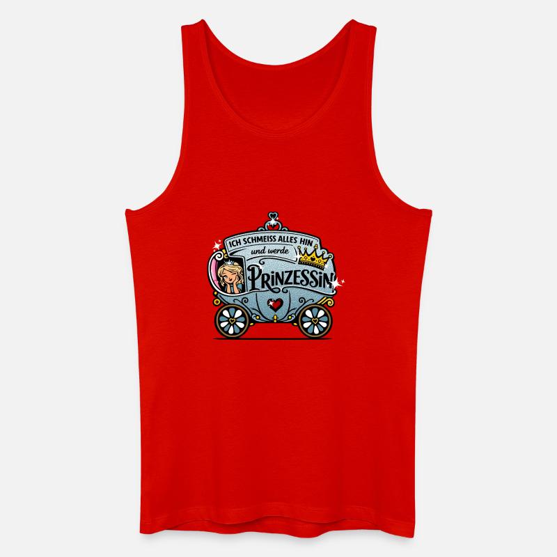 Ich werd Prinzessin Glitzerkutsche - Männer Bio Tank Top - Rot
