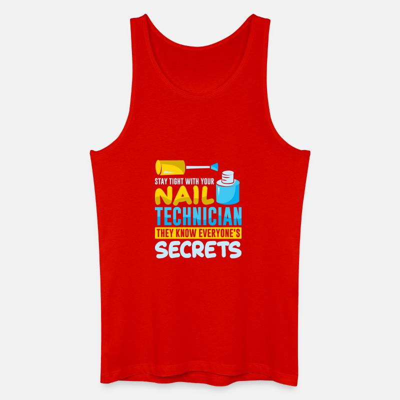 Nageldesigner Nageldesignerin Kosmetik Nagelstudio - Männer Bio Tank Top - Rot