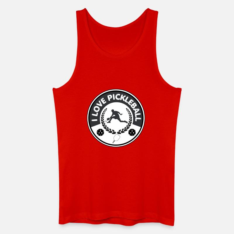 ICH LIEBE PICKLEBALL - Männer Bio Tank Top - Rot