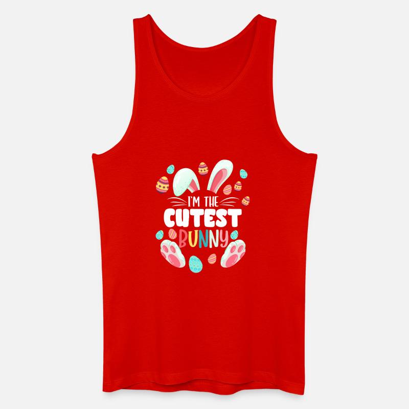 Süßes Osterhasen-Tee - Männer Bio Tank Top - Rot