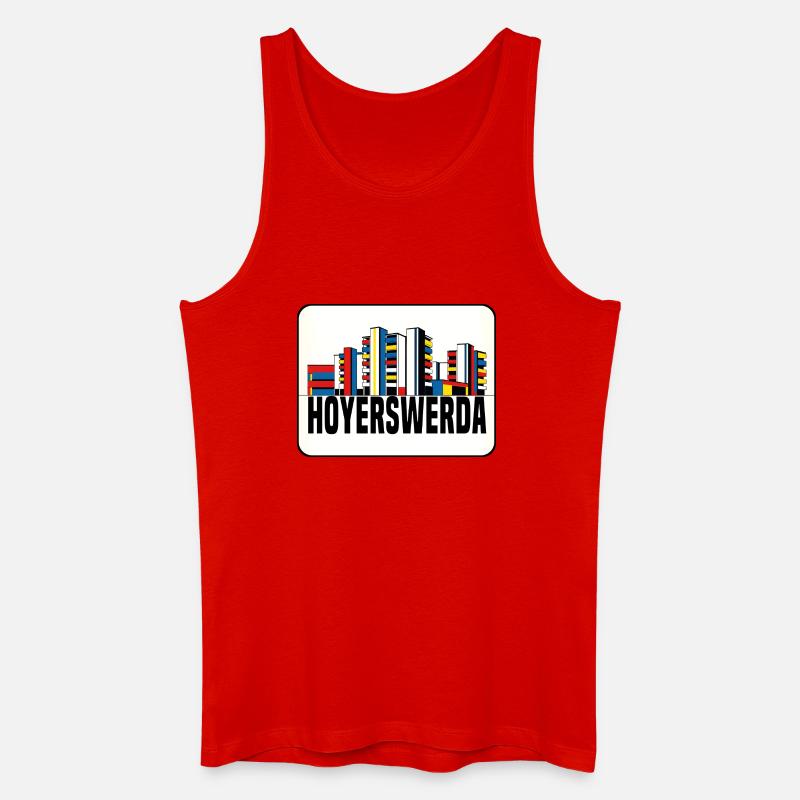 Hoyerswerda Plattenbau - Männer Bio Tank Top - Rot