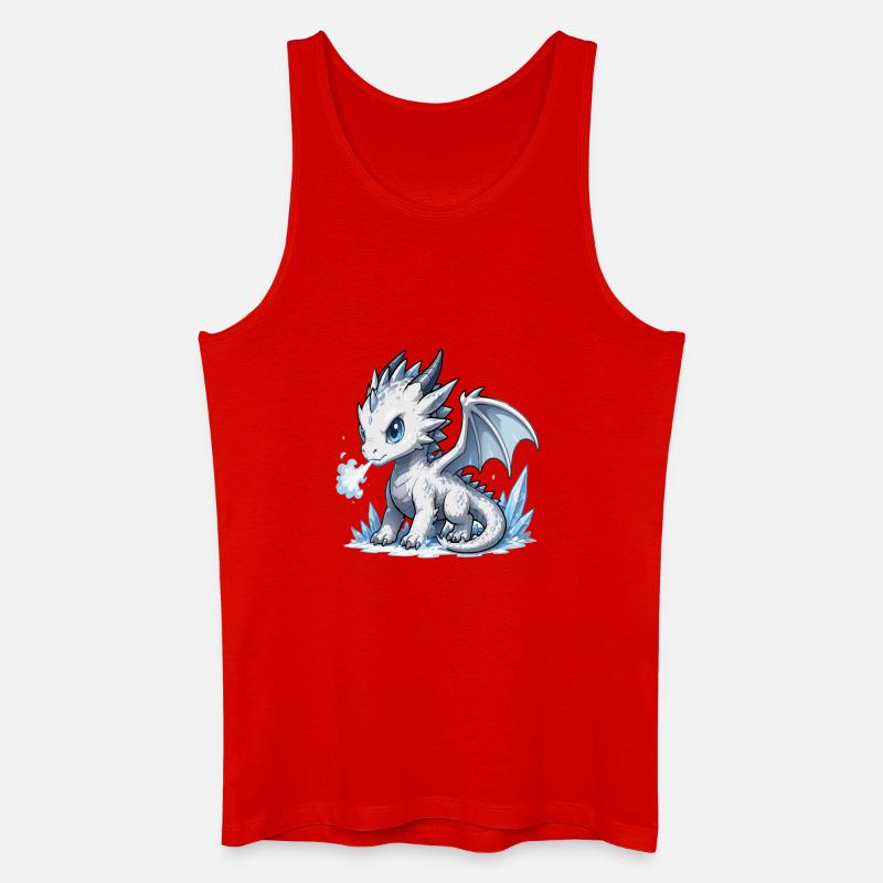 Kristall-Eisdrache - Männer Bio Tank Top - Rot