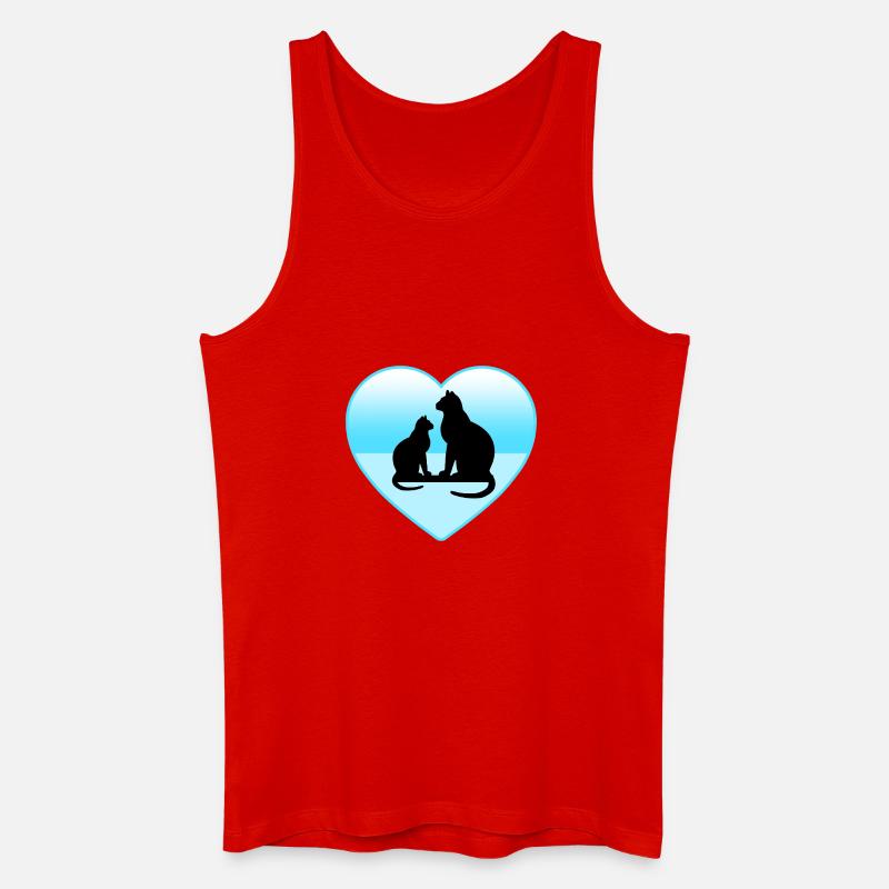 Katzen - Männer Bio Tank Top - Rot