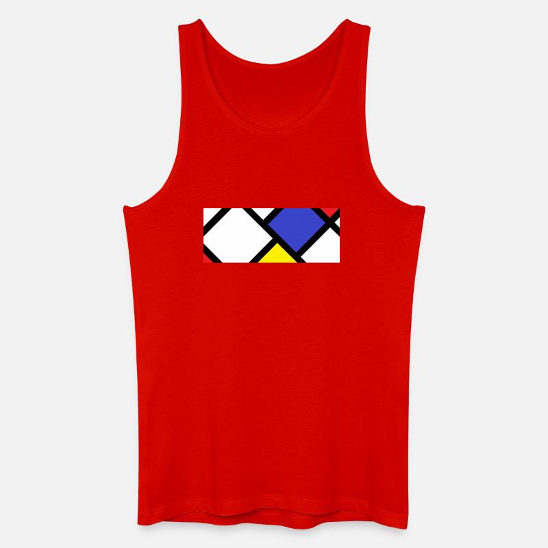 Gegenkomposition nach "De Stijl" - Männer Bio Tank Top - Rot