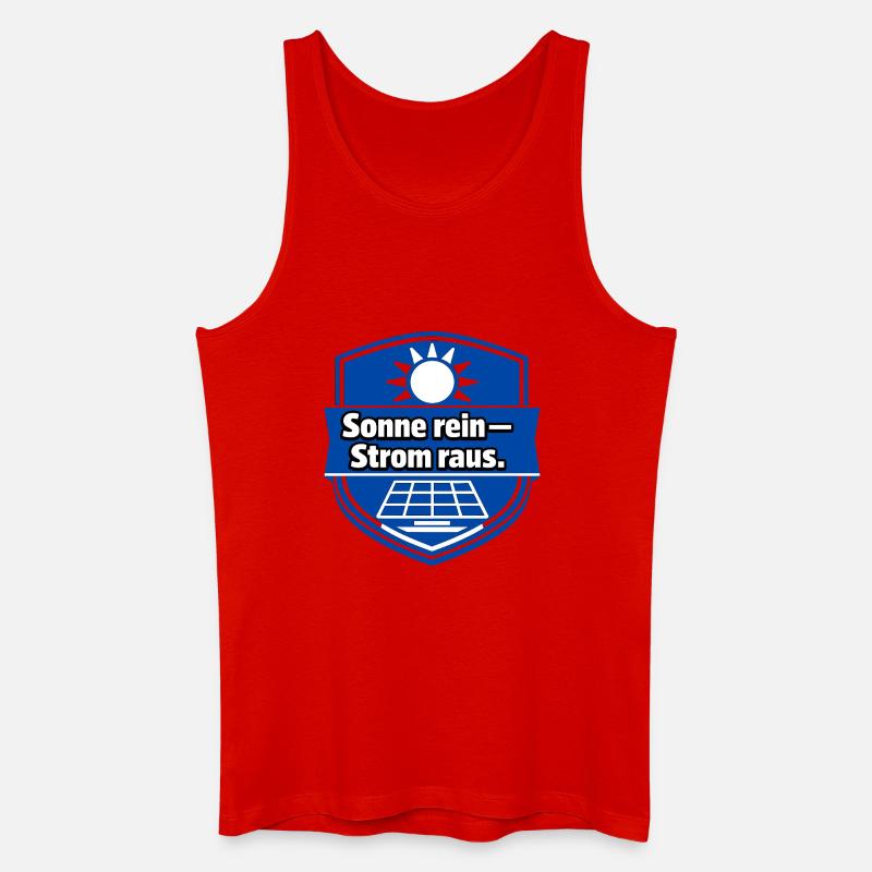 Solarmodul Solarenergie Solarstrom - Männer Bio Tank Top - Rot