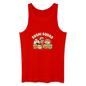 Sushi Troupe Funny Japanese Food Sashimi Li - Men’s Organic Tank Top - red - Front