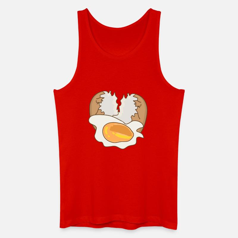 Spiegel mit Eierschale - Männer Bio Tank Top - Rot