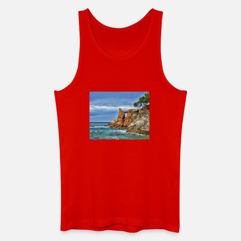 Sea Arch an der Klippenseite - Männer Bio Tank Top - Rot