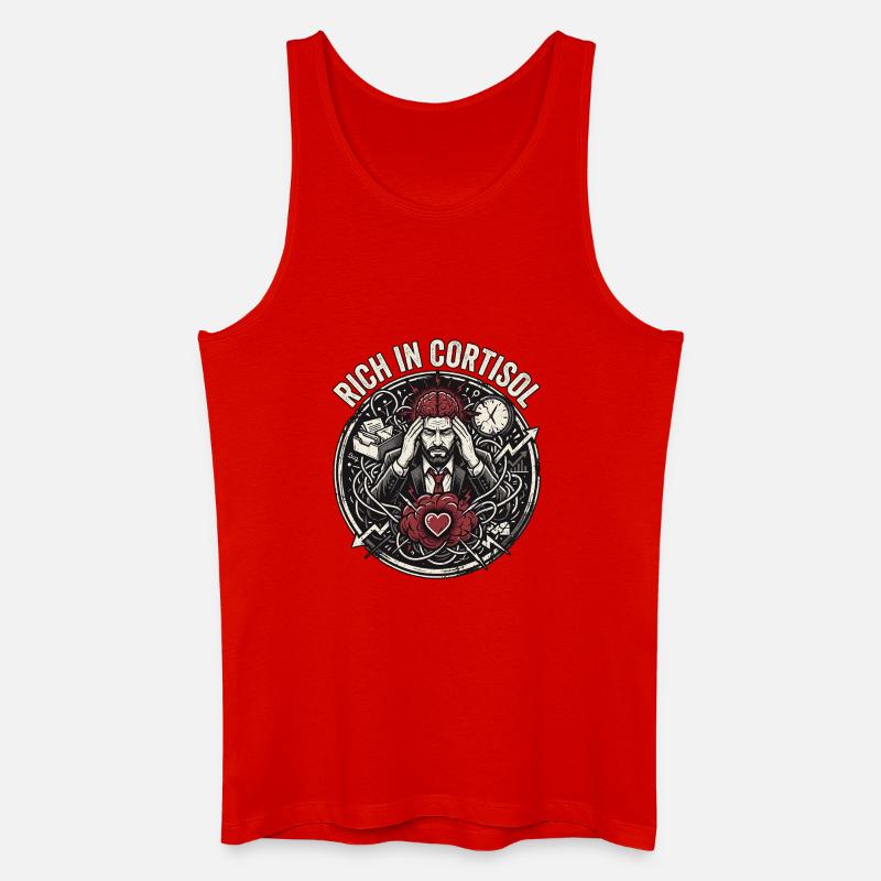 Cortisol Action - Männer Bio Tank Top - Rot