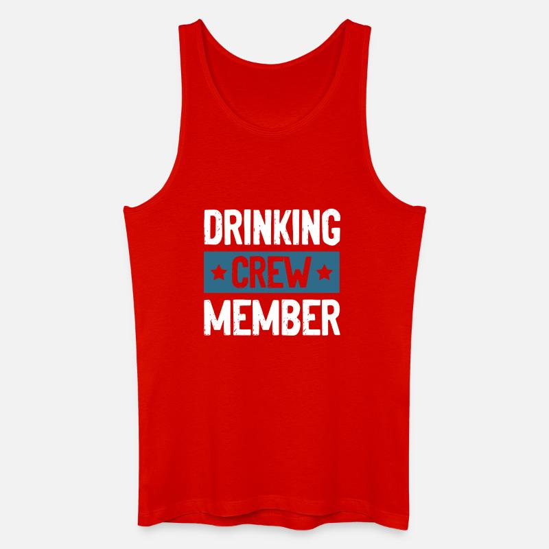 Drinking Crew - Männer Bio Tank Top - Rot