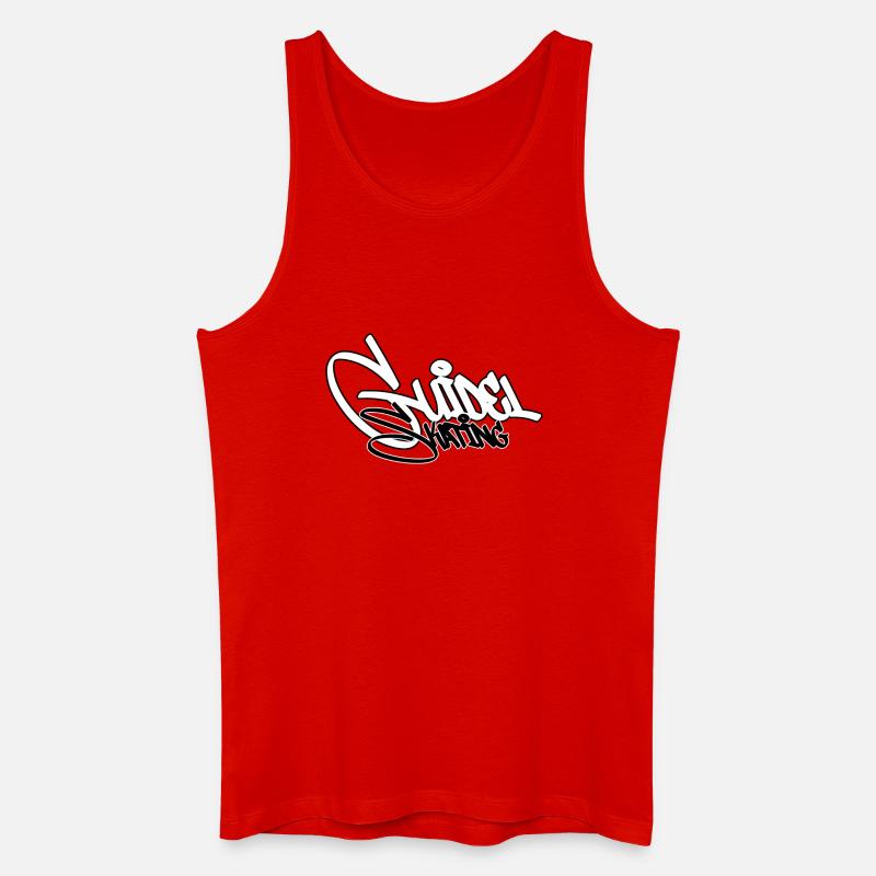 Graffiti Skate Vibe - Männer Bio Tank Top - Rot