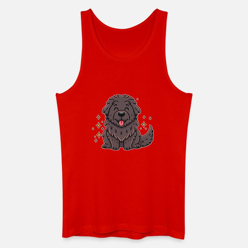 Neufundländer (Comic) - Männer Bio Tank Top - Rot