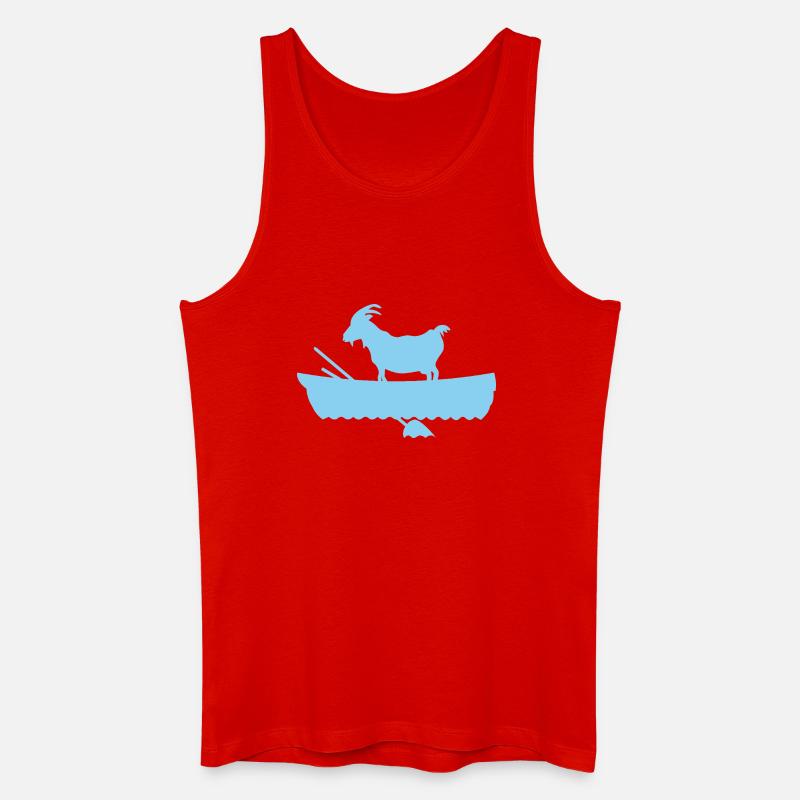 G.O.A.T. Ziege im Boot - Männer Bio Tank Top - Rot