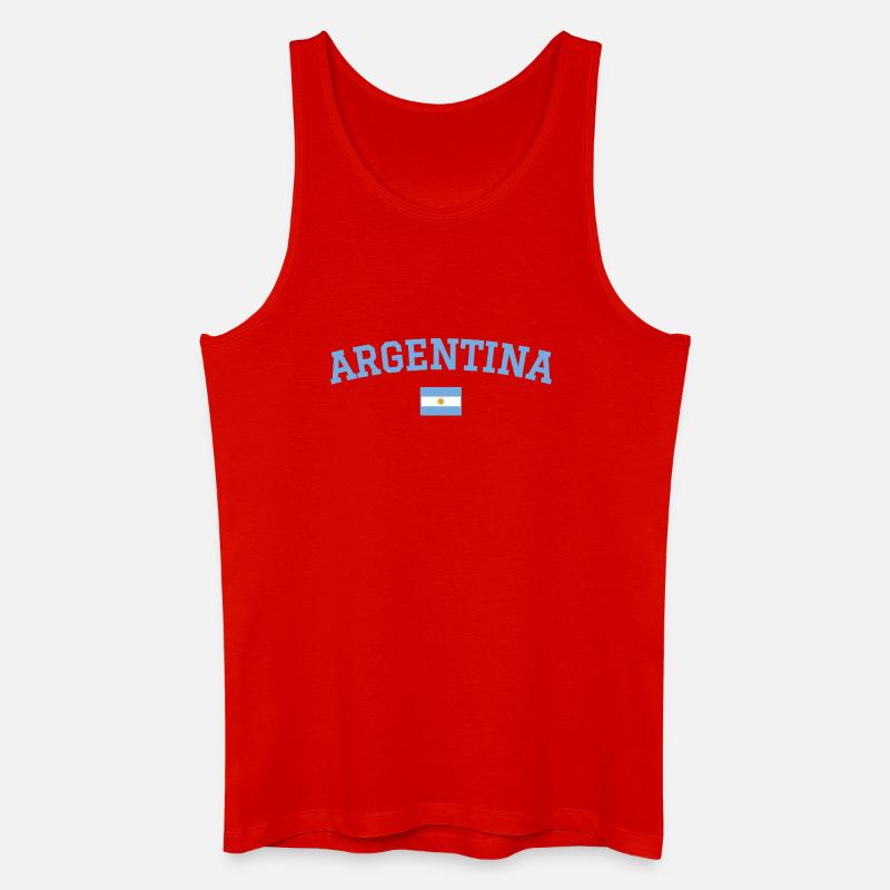 Argentinien Flagge Design Blau - Männer Bio Tank Top - Rot