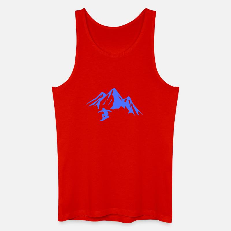 snowboard_berge- - Männer Bio Tank Top - Rot