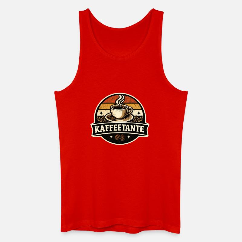 Kaffeetante Retro - Männer Bio Tank Top - Rot