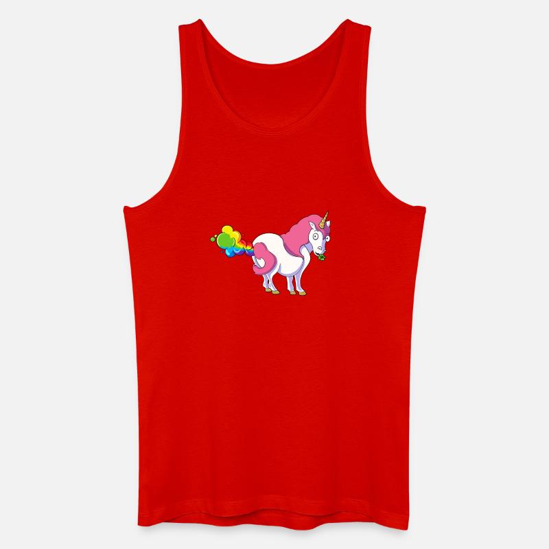 Pupsi Einhorn - Männer Bio Tank Top - Rot